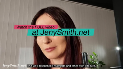 Jeny Smith and a dude are watching some XXX content