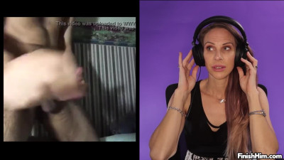 Vicky reacts to a compilation of dudes masturbating