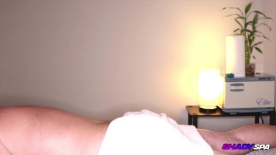Gianna Grey giving a blowjob at the shady spa to a BWC