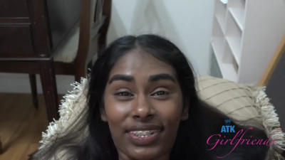 Braceface babe embraces her hardcore interracial needs