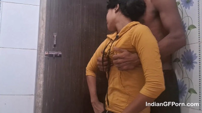 Cute Indian teen giving a blowjob and getting fucked